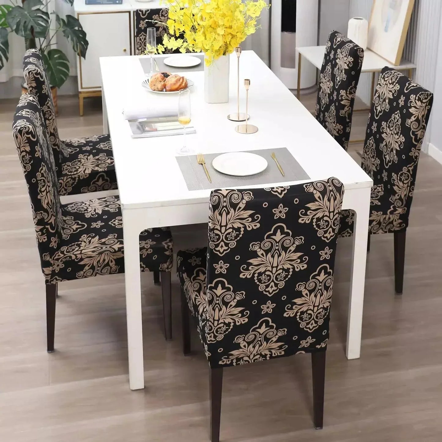 STRETCHABLE CHAIR COVERS, MEROON FLORAL - Fab Home Decor - Sofa Cover