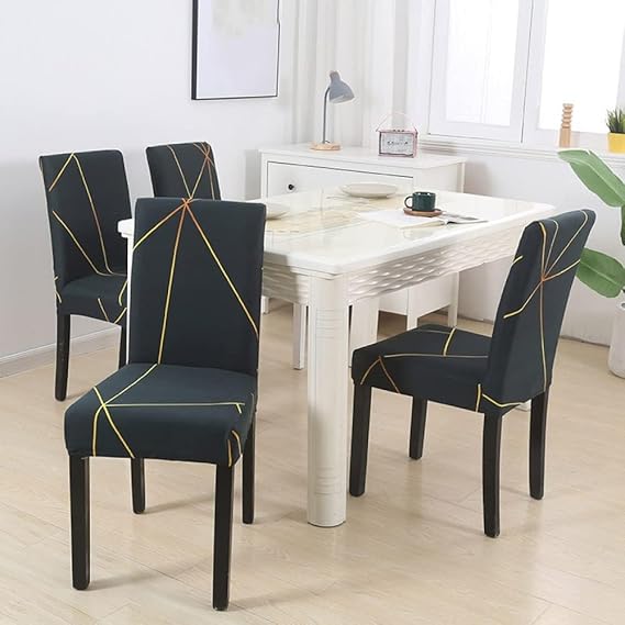 Prism Gold Printed Chair Cover