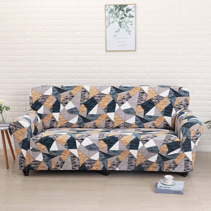 Quirky Hub Premium Wrinkle-Free Stretchable | Elastic Universal Stretchable Sofa Cover Orange Smoke