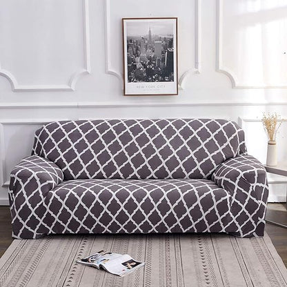 Grey Diamond Universal Sofa Cover – Stretchable & Washable
