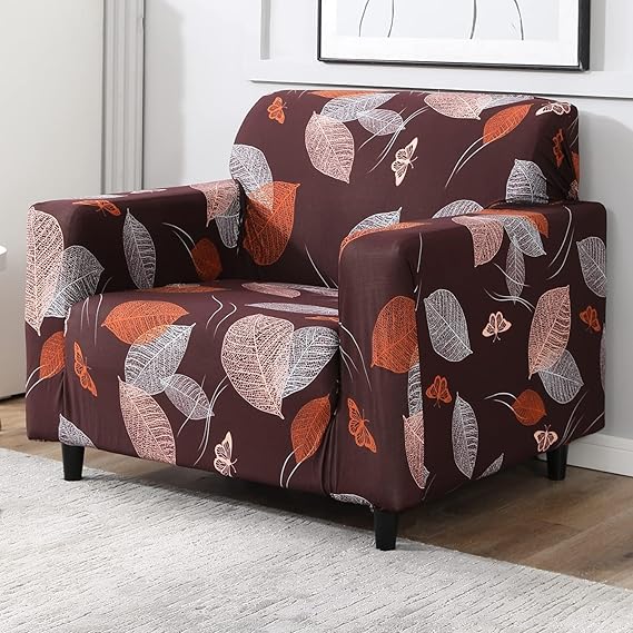 Quirky Hub Premium Wrinkle-Free Stretchable | Elastic Universal Stretchable Sofa Cover Paan Patta