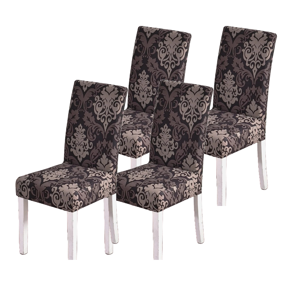 Quirky Hub Premium Wrinkle-Free | Elastic Stretchable | Washable|Chair Covers Brown Mint
