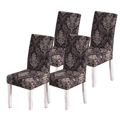 Quirky Hub Premium Wrinkle-Free | Elastic Stretchable | Washable|Chair Covers Brown Mint