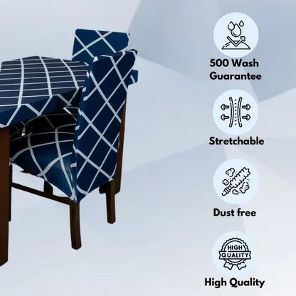 Quirky hub Exclusive Premium Chair Cover With Table Cover Combo