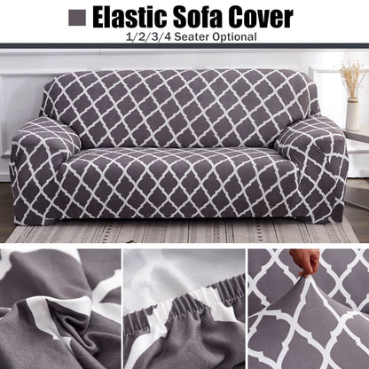 Grey Diamond Universal Sofa Cover – Stretchable & Washable