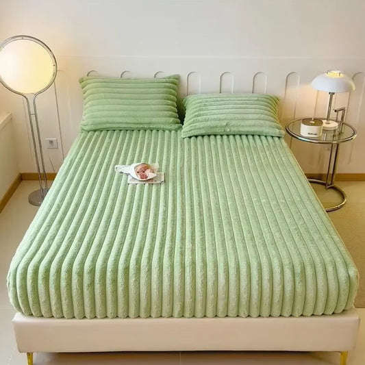 Quirky Hub Luxe Rabbit Fur Fitted Bedsheet – 80% OFF - Clearance Sale| King Size 72x78