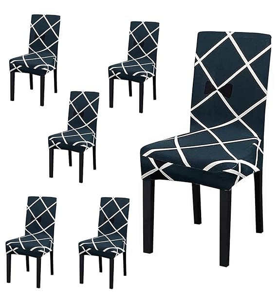 STRETCHABLE CHAIR COVERS, CROSS BLUE