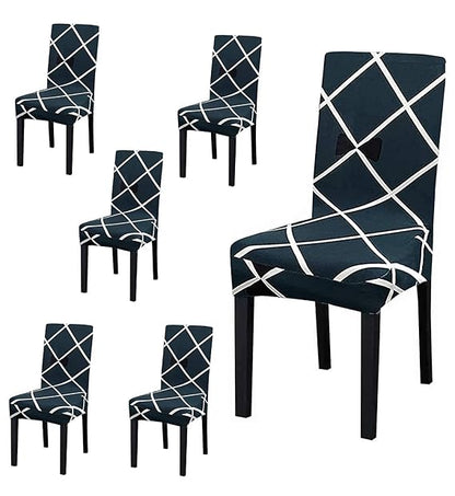 STRETCHABLE CHAIR COVERS, CROSS BLUE