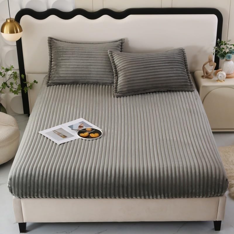 Quirky Hub Luxe Rabbit Fur Fitted Bedsheet – 80% OFF - Clearance Sale| King Size 72x78