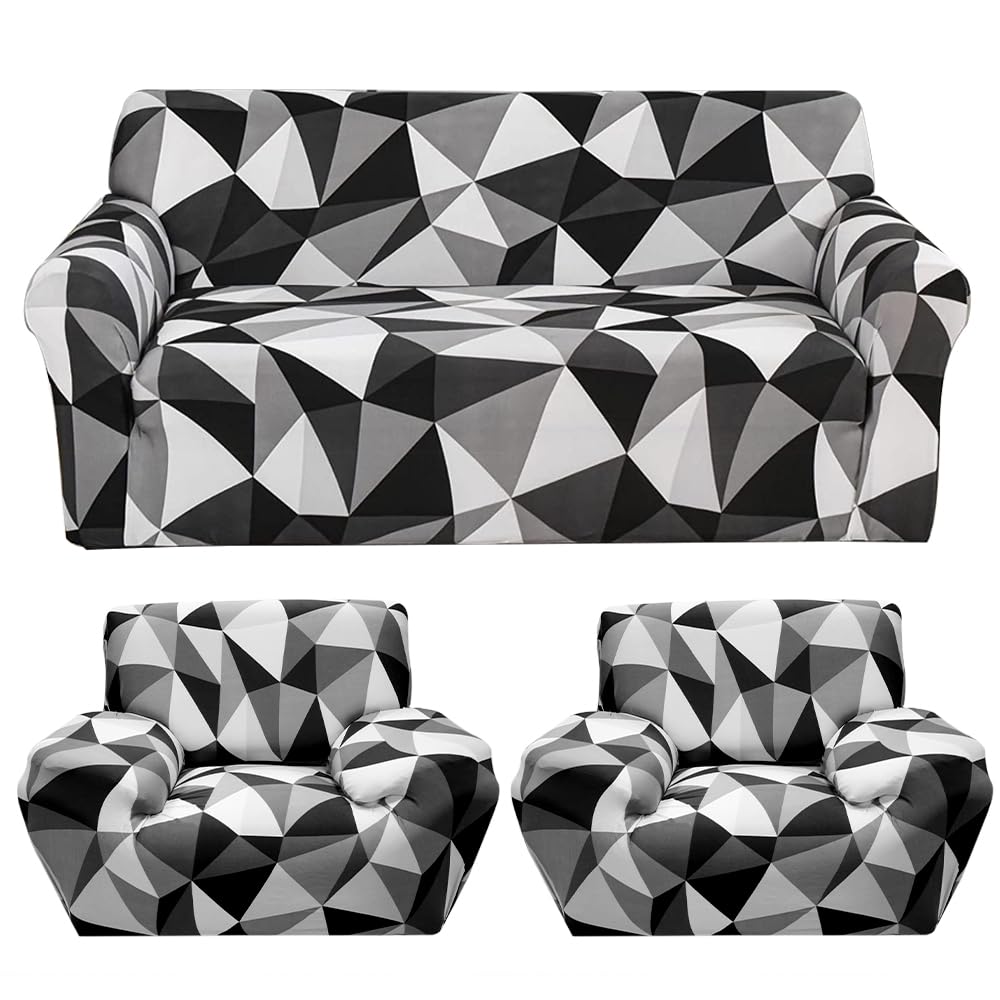L shape Quirkyhub 2026 Black Multi Strechable Sofa Cover