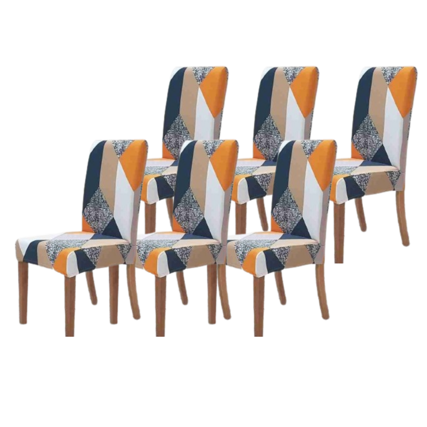 Prism Orange Printed Chair Cover