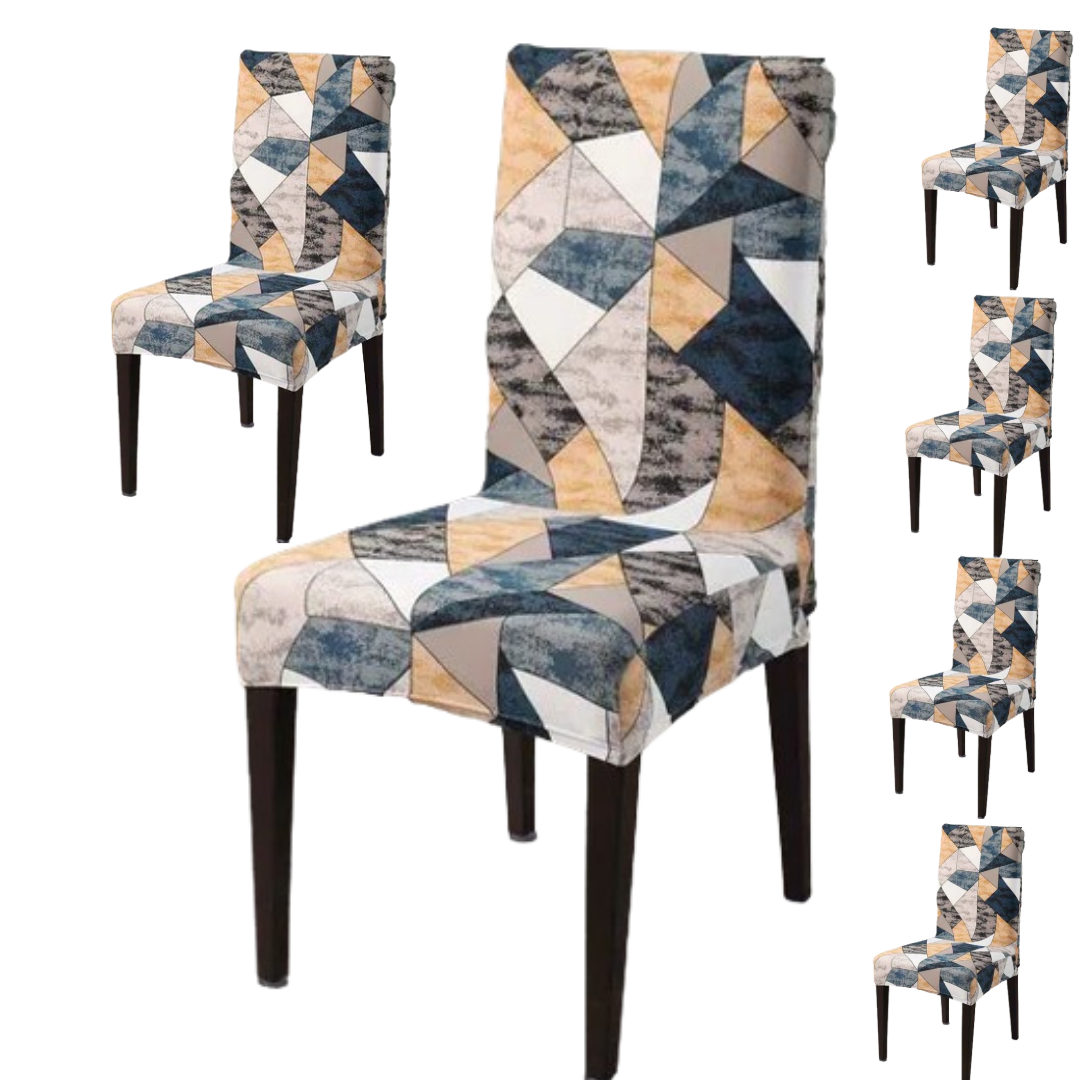 Orange Smoke Printed Chair Cover