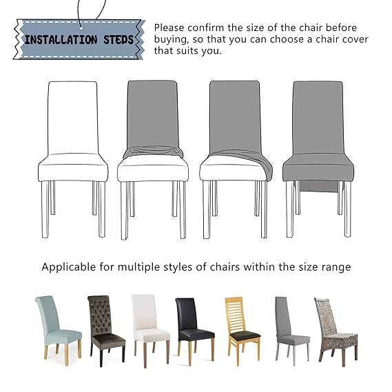 Quirky Hub Premium Wrinkle-Free Stretchable | Washable Plain Velvet Chair Covers| Navy Blue