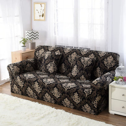 Quirky Hub L Shape Premium Extensible Sofa Set Cover Brown Mint