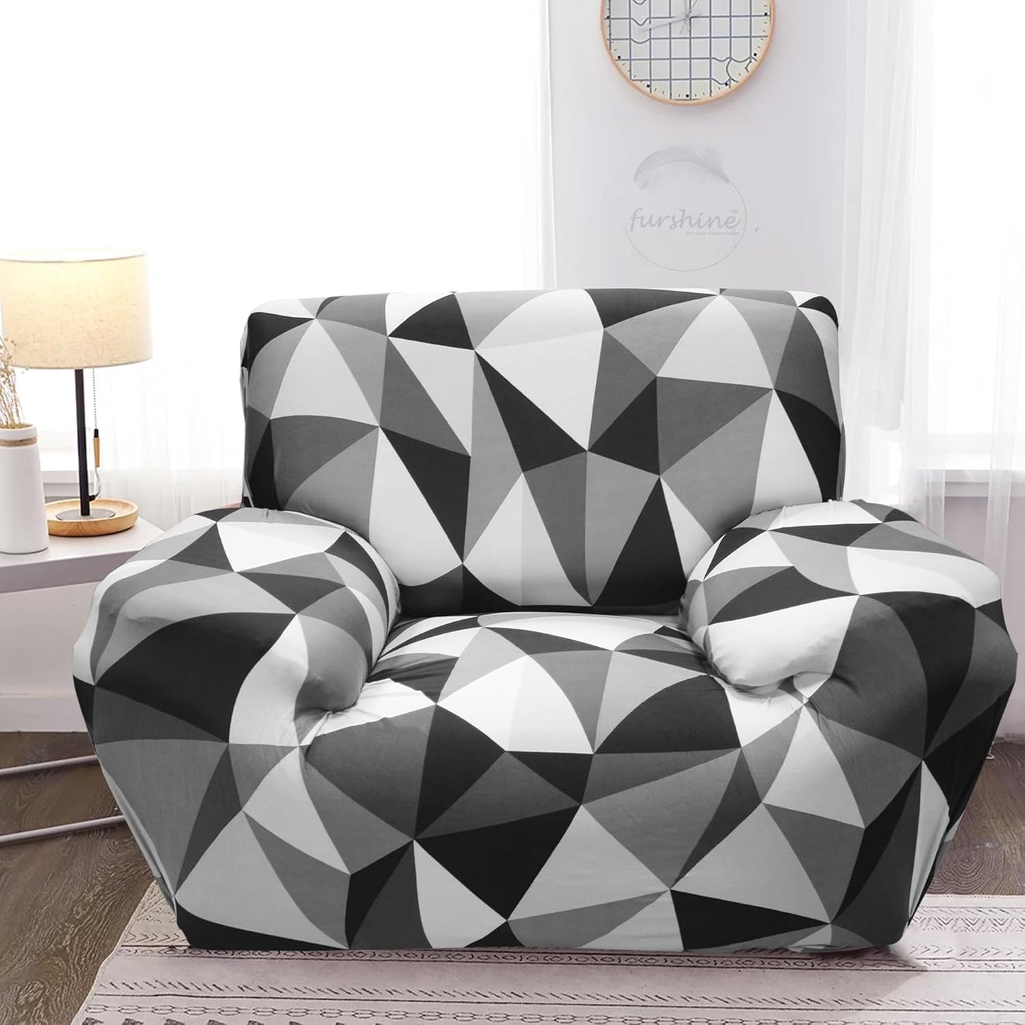 L shape Quirkyhub 2026 Black Multi Strechable Sofa Cover