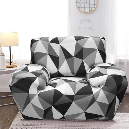 L shape Quirkyhub 2026 Black Multi Strechable Sofa Cover