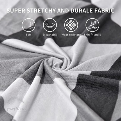 L shape Quirkyhub 2026 Black Multi Strechable Sofa Cover