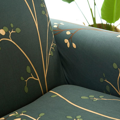 Quirky hub 2025 Green Floral Strechable Sofa Cover