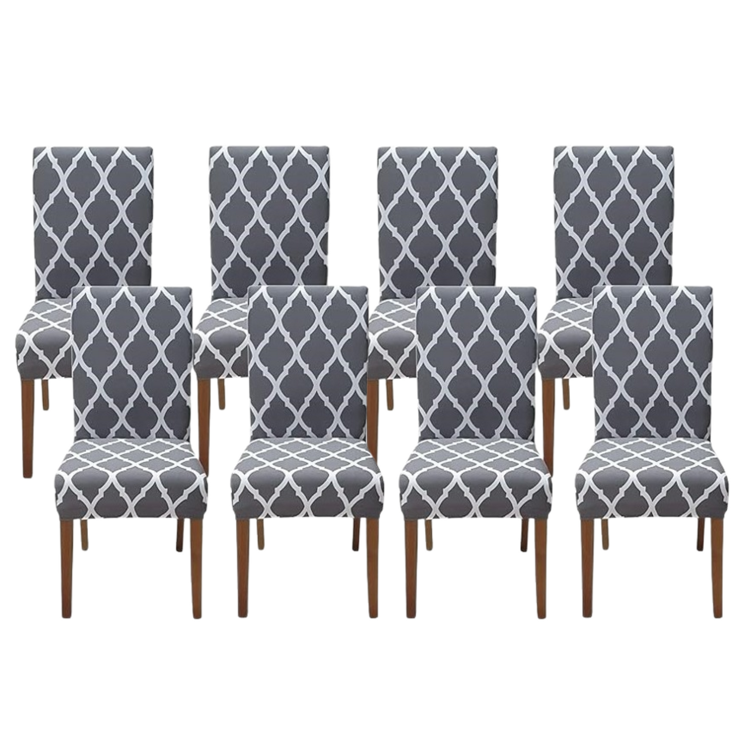STRETCHABLE CHAIR COVERS, DIAMOND GREY