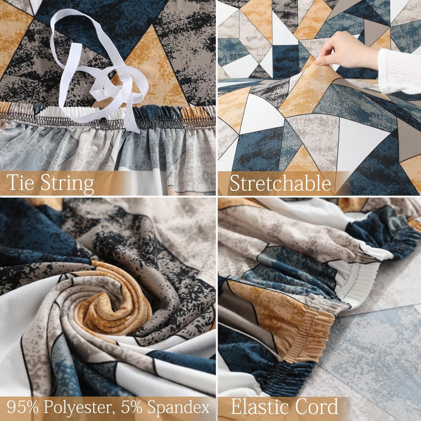 Quirky Hub Premium Wrinkle-Free Stretchable | Elastic Universal Stretchable Sofa Cover Orange Smoke
