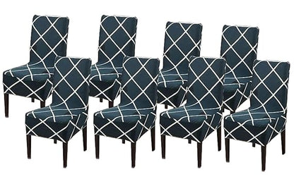 STRETCHABLE CHAIR COVERS, CROSS BLUE