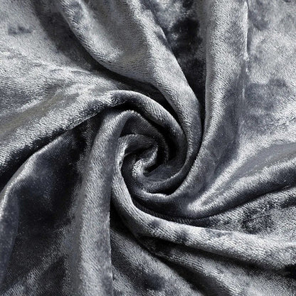 QuirkyHub Premium Velvet Sofa Cover – Wrinkle-Free, Stretchable, Crushed Elegance (Grey )