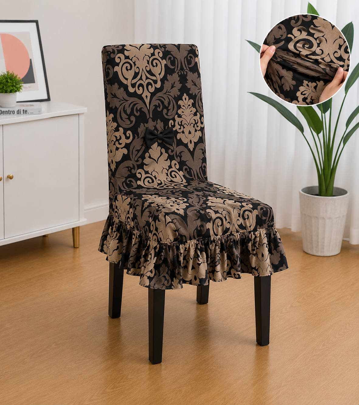 Quirky Hub Decorative Frill Dining Chair Cover Set – Premium Washable Stretch Chair Covers with Elastic Fit (Copy) (Copy) (Copy)