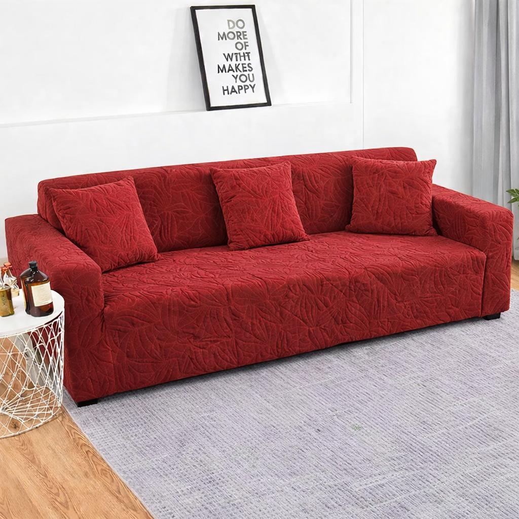 Mehroon Castle  Polar Fleece Sofa Cover – Soft, Stretchable & Washable Corner Sofa Protector