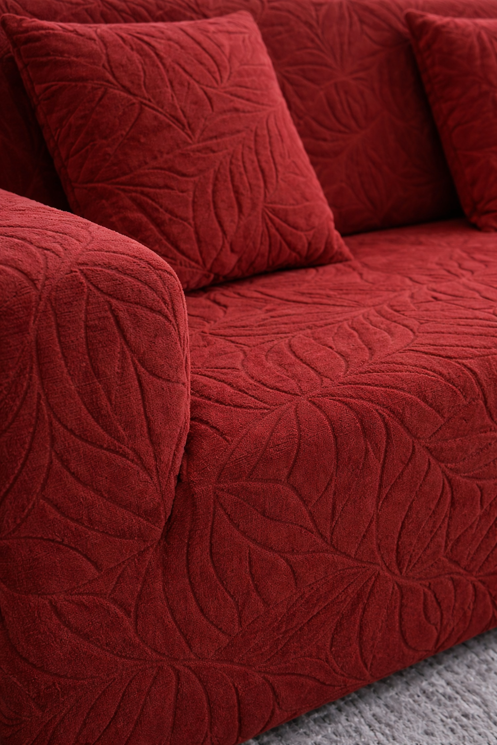 Mehroon Castle  Polar Fleece Sofa Cover – Soft, Stretchable & Washable Corner Sofa Protector