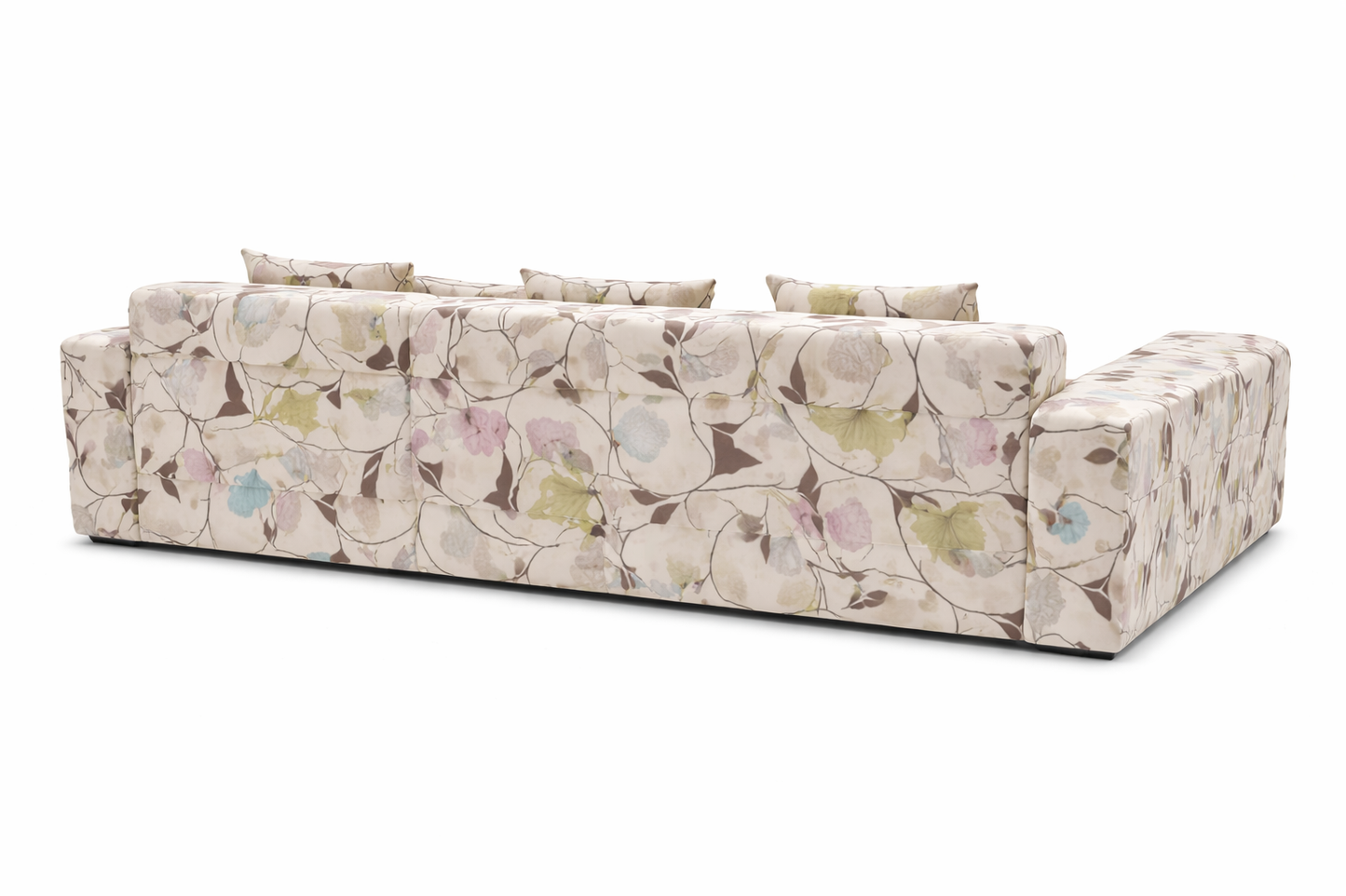 L Shape Quirkyhub White Flower Strechable Sofa Cover