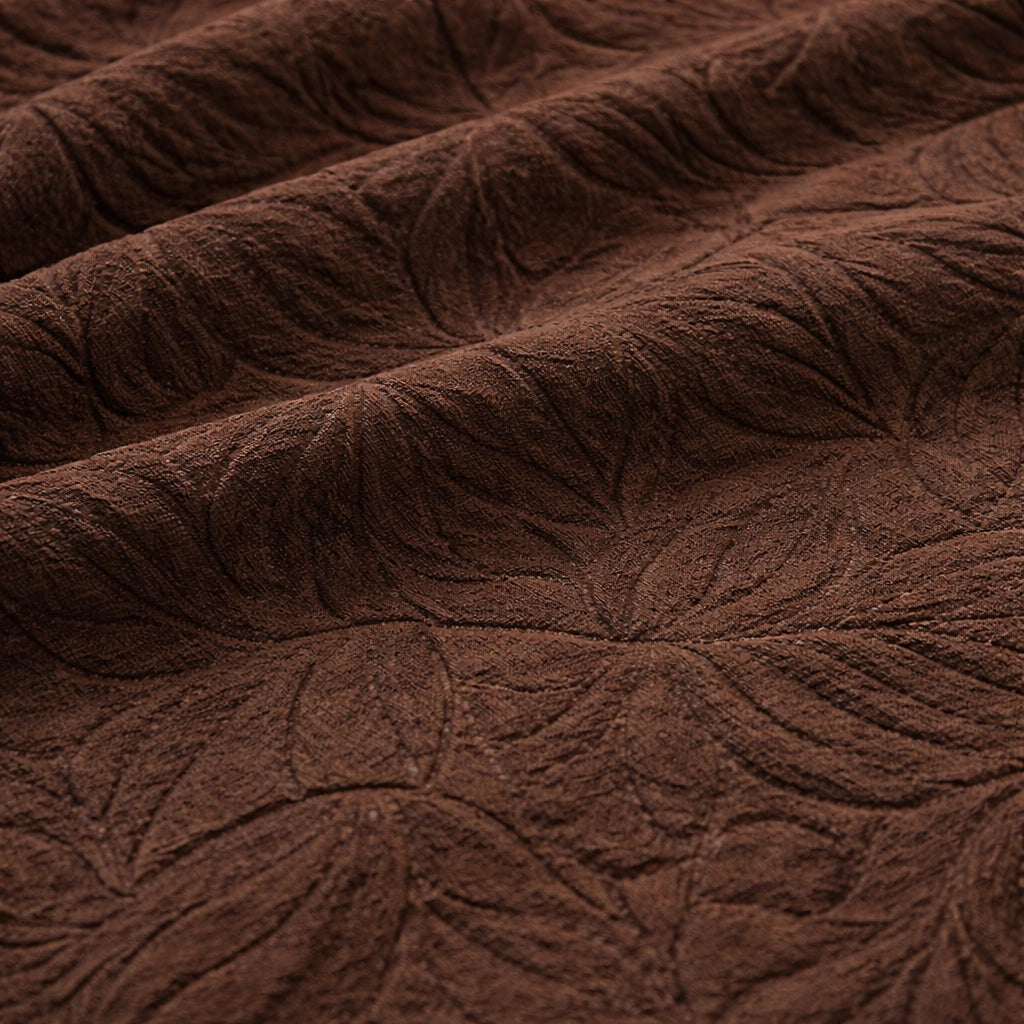 Premium Brown Frill L Shape Sofa Cover – Stretchable, Washable & Elegant Sofa Protector