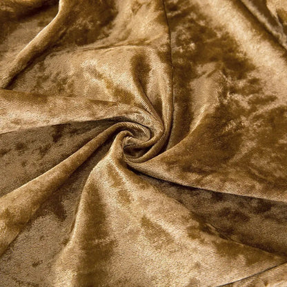 Quirky Hub Premium Wrinkle-Free Stretchable | Washable Plain Velvet Chair Covers , Golden (QHCC-095)