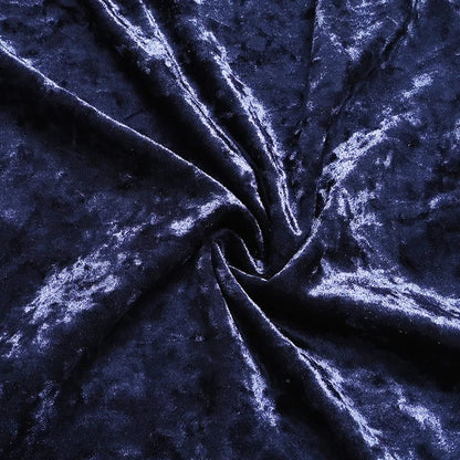 Quirky Hub Premium Wrinkle-Free Stretchable | Washable Plain Velvet Chair Covers| Navy Blue  (QHCC-125)