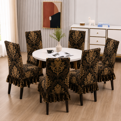 Quirky Hub Decorative Frill Dining Chair Cover Set – Premium Washable Stretch Chair Covers with Elastic Fit (Copy) (Copy) (Copy)