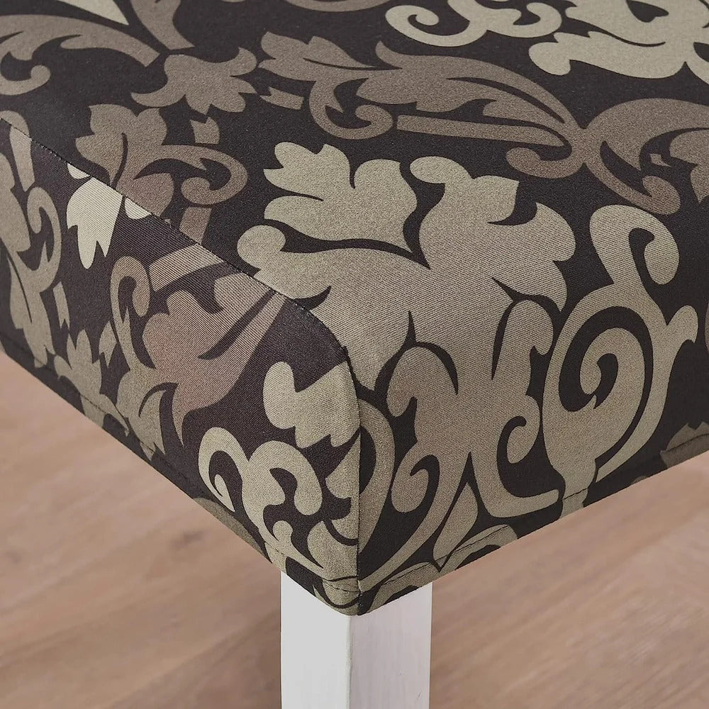 Quirky Hub Premium Wrinkle-Free | Elastic Stretchable | Washable|Chair Covers Brown Mint