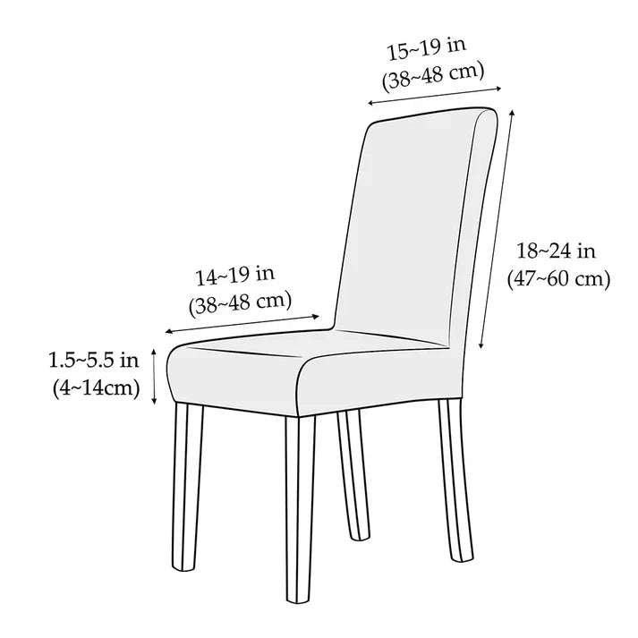 Quirky Hub Premium Wrinkle-Free Stretchable Chair Covers, Velvet Elegance Black (QHCC-112)