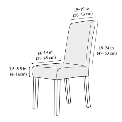 Quirky Hub Premium Wrinkle-Free Stretchable Chair Covers, Velvet Elegance Black (QHCC-112)