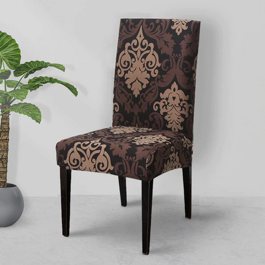 Quirky Hub Premium Wrinkle-Free | Elastic Stretchable | Washable|Chair Covers Brown Mint
