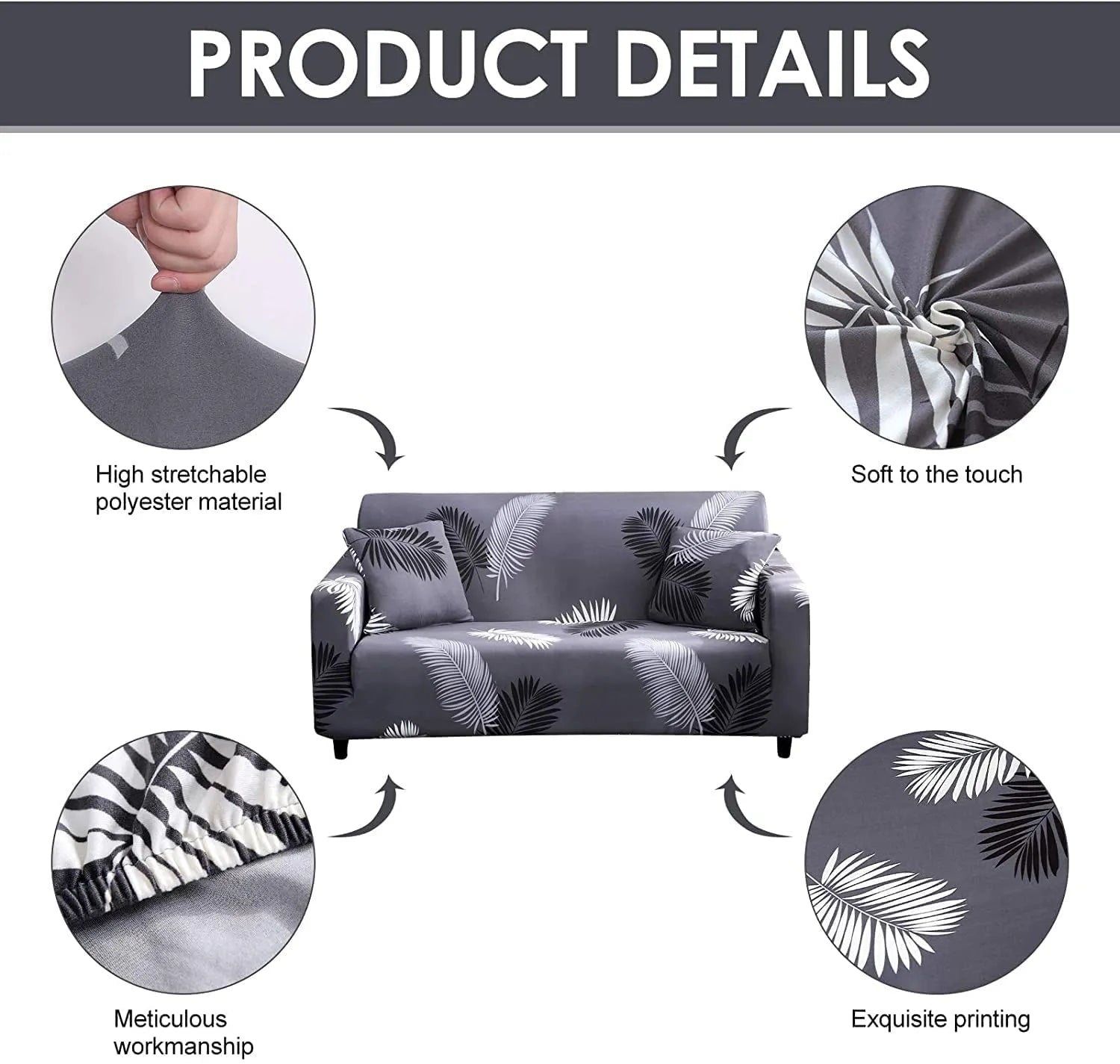 L Shape Premium Extensible Sofa Set Cover - Home Furnishing