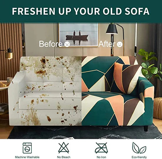 Quirky Hub Budget-Friendly L-Shape Extensible Sofa Set Cover – Multicolor Design
