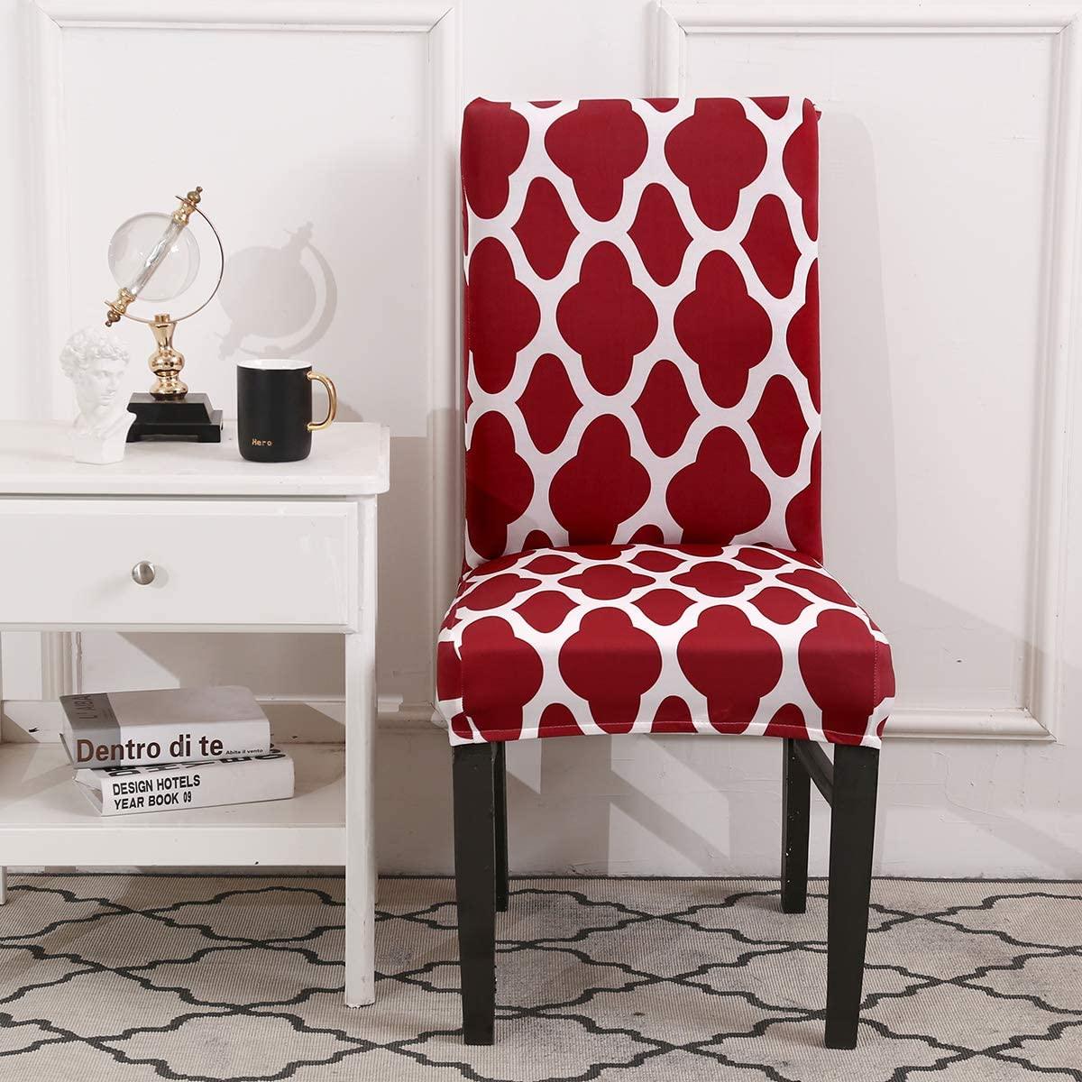 Red Diamond Printed Chair Cover