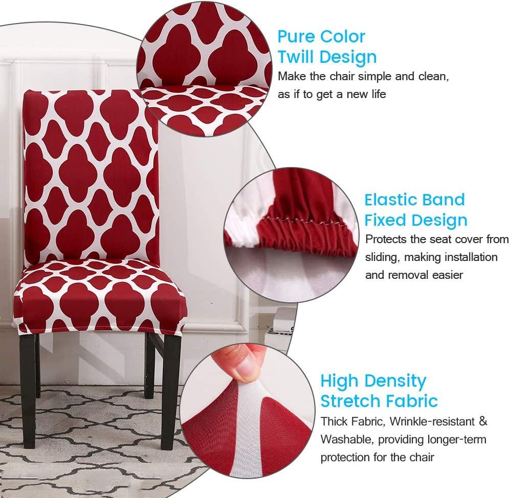 Red Diamond Printed Chair Cover